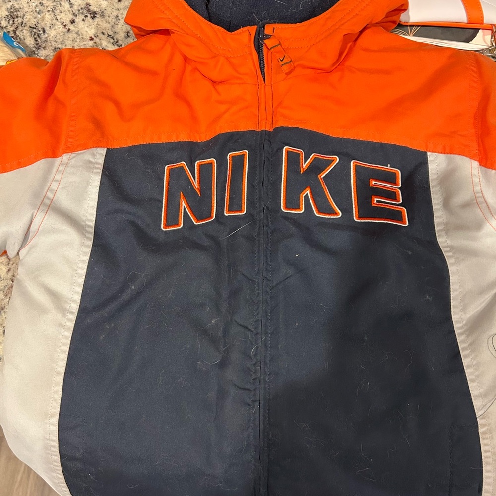 Nike Kids Jacket in Orange, Black, and Gray